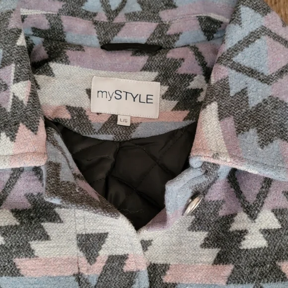 Aztec Design Bomber Jacket #2763 - Picture 4 of 12